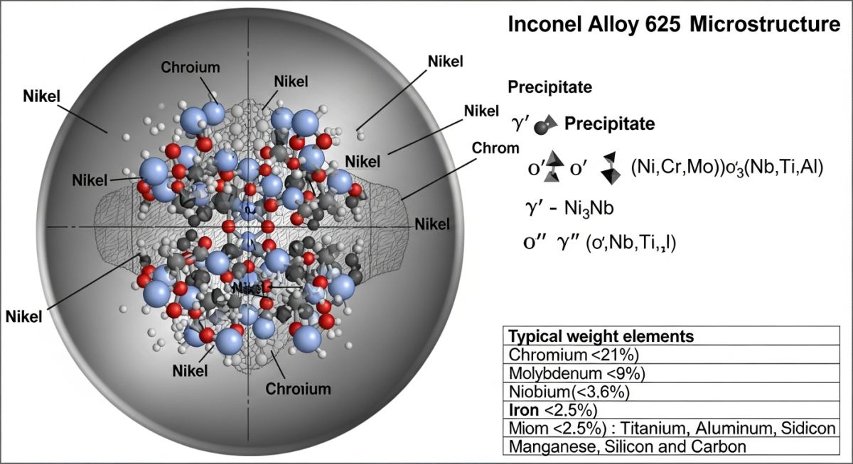 Alloy 625 microstructure diagram