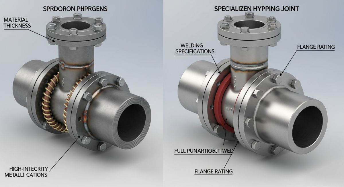 3D CAD comparison of ASME B31.3 and ASME B31.12 hydrogen piping design specifications.