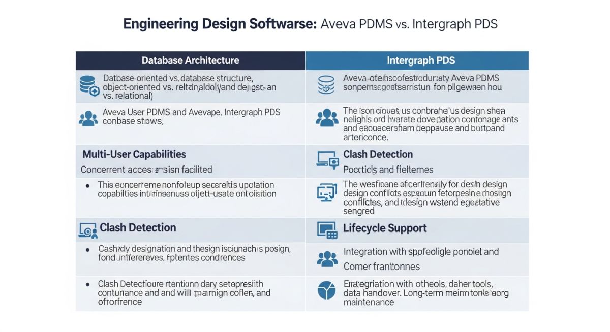 Aveva PDMS vs Intergraph PDS Feature Matrix