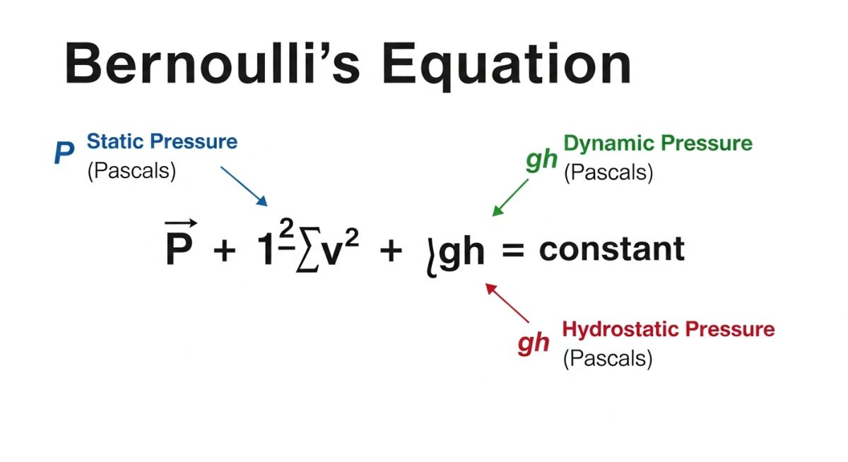 Bernoulli's Equation Formula Derivation Infographic