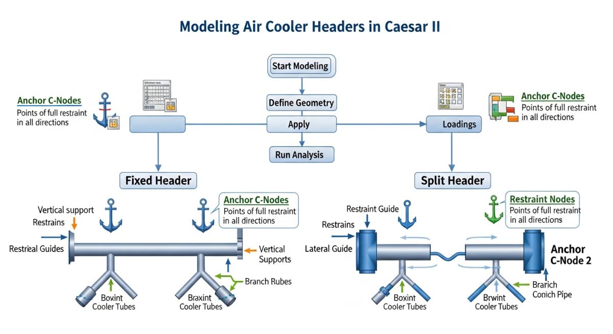 Caesar II Air Cooler Modeling Workflow