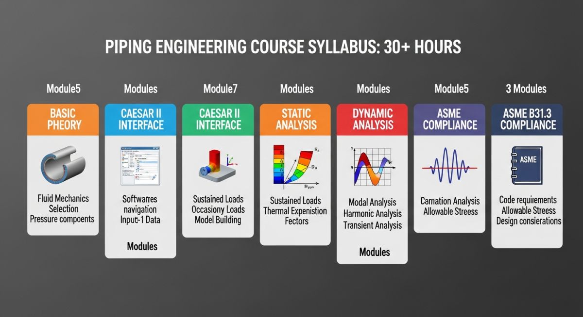 Caesar II Course Curriculum Infographic