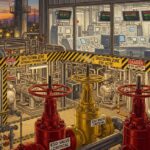 Emergency Shutdown System layout in industrial plant with ESD valves and safety instrumentation