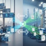 Conceptual illustration of digital technical data exchange between an engineering office and a process equipment vendor.