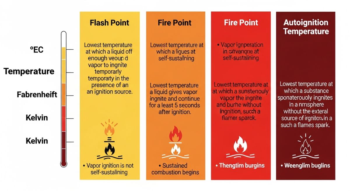 Flash Point vs Fire Point Comparison Infographic