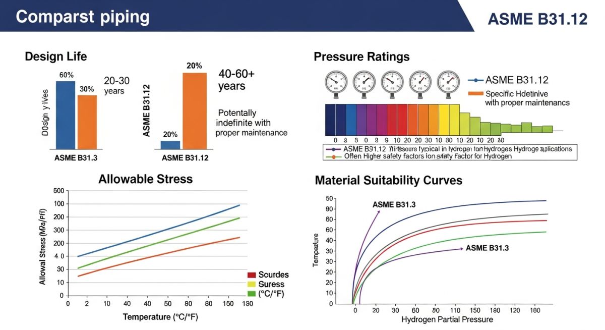 ASME B31.12 vs ASME B31.3 Design Factors Chart