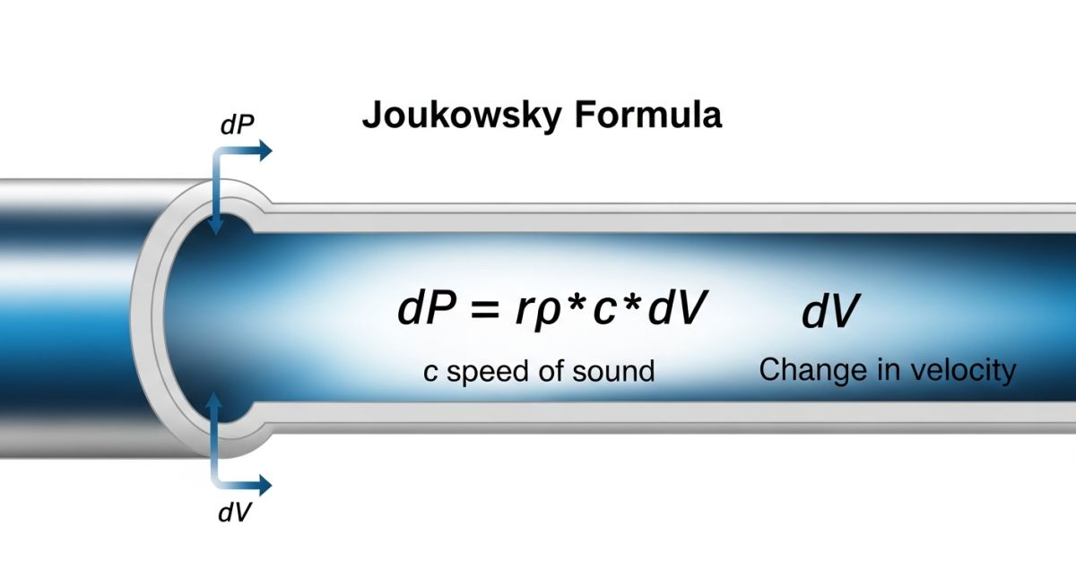 Joukowsky Formula Water Hammer Calculation Diagram