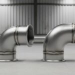 Side-by-side comparison of a stainless steel pipe wye fitting and a lateral connection in an industrial piping system.