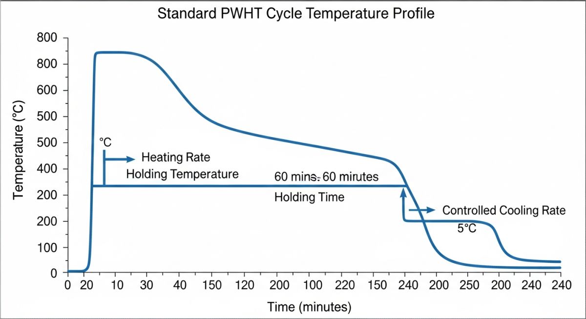Post Weld Heat Treatment Temperature Time Cycle Graph
