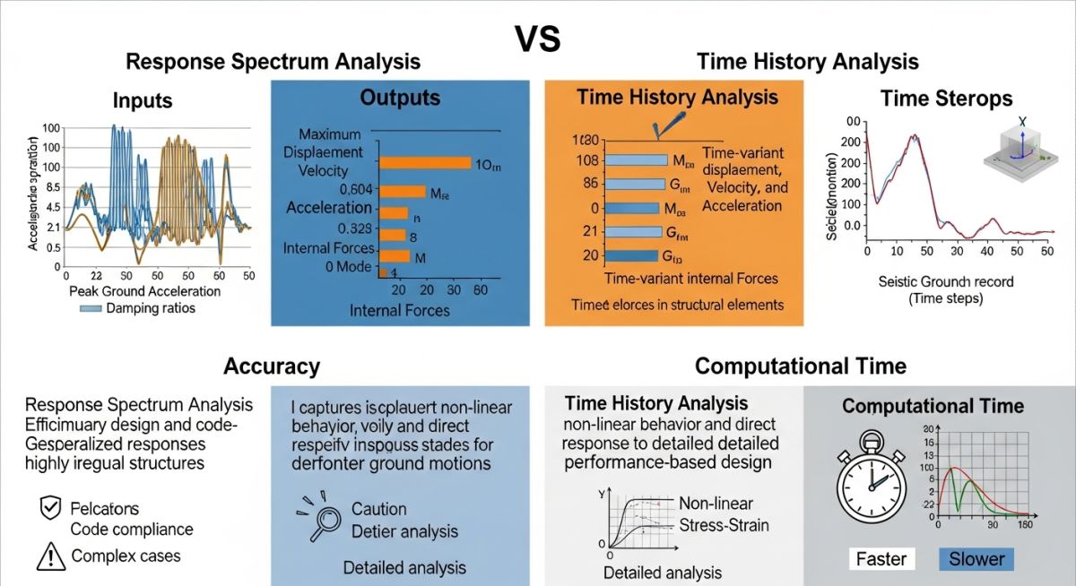 Response Spectrum vs Time History Analysis Chart