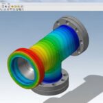 3D piping stress analysis of a Smart Tee model in START-PROF software.