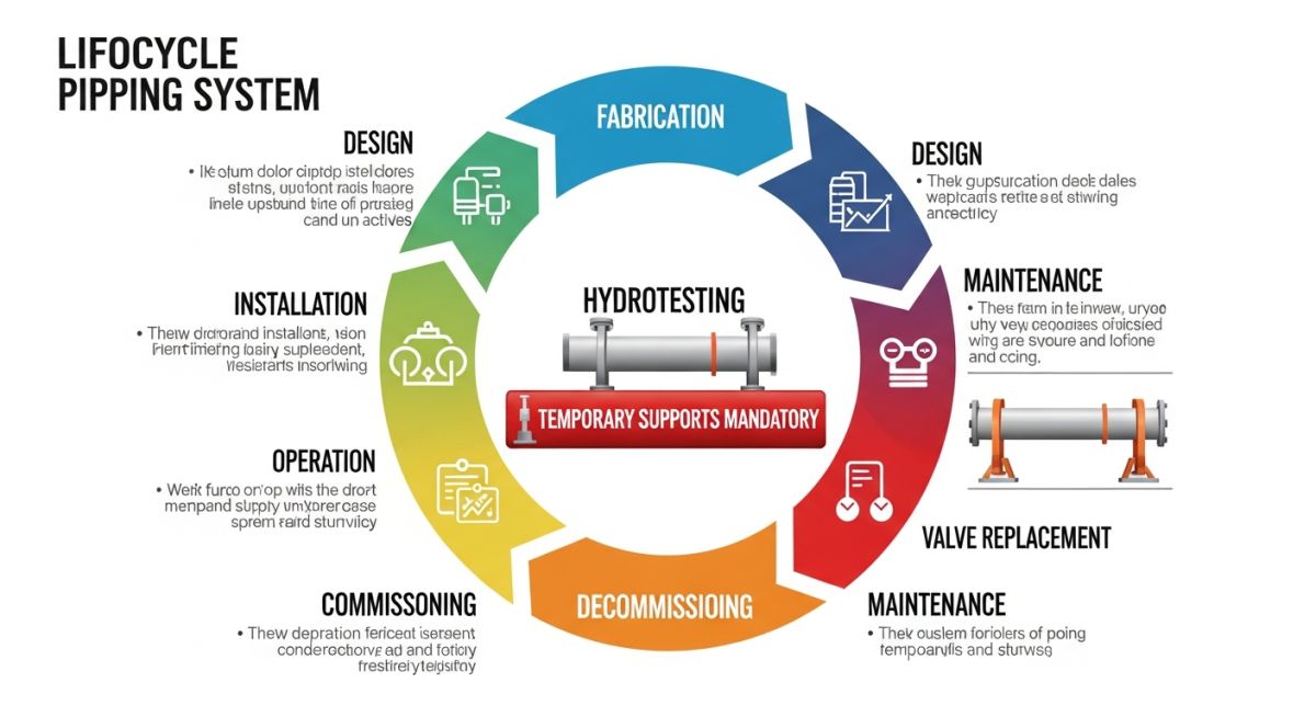 Temporary Pipe Support Use Cases Infographic