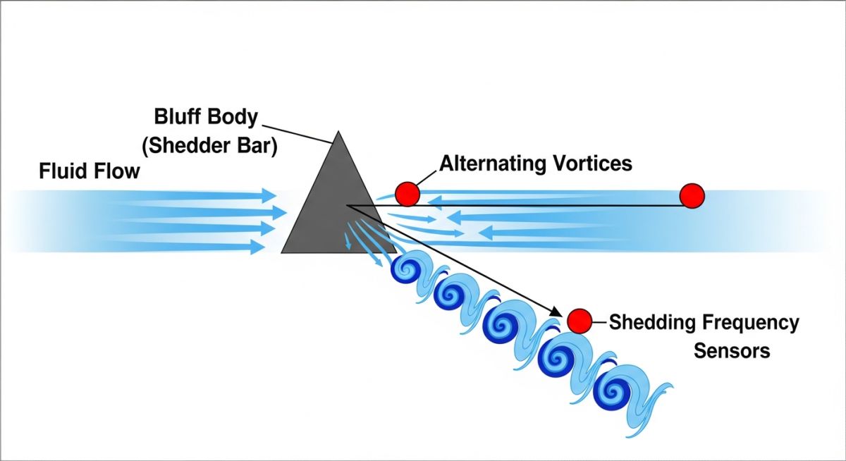 Vortex Flow Meter Working Principle Diagram