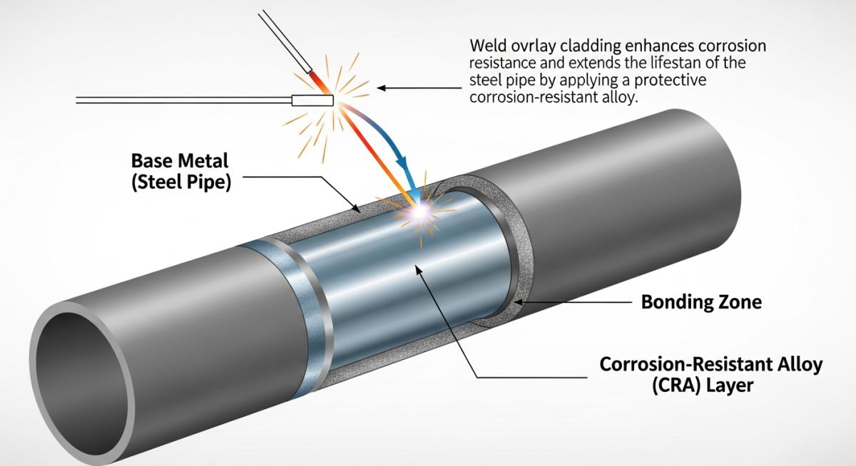Weld Overlay Cladding Diagram