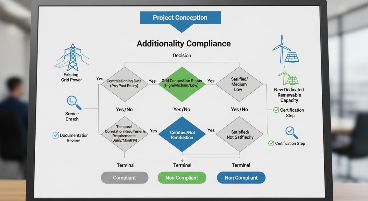 Technical schematic showing the integration of new renewable capacity with electrolyzer systems