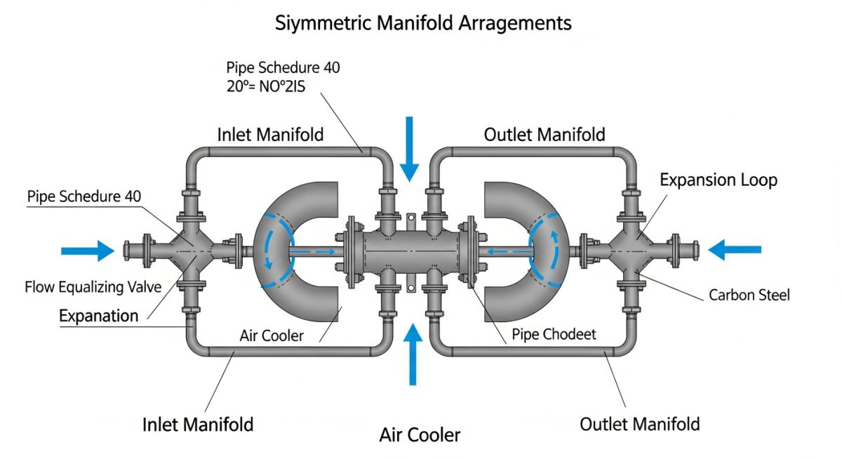 Air Cooler Piping Layout Schematic