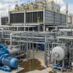 Industrial Air Separation Unit facility showing compression, purification, and cryogenic distillation columns for gas production.