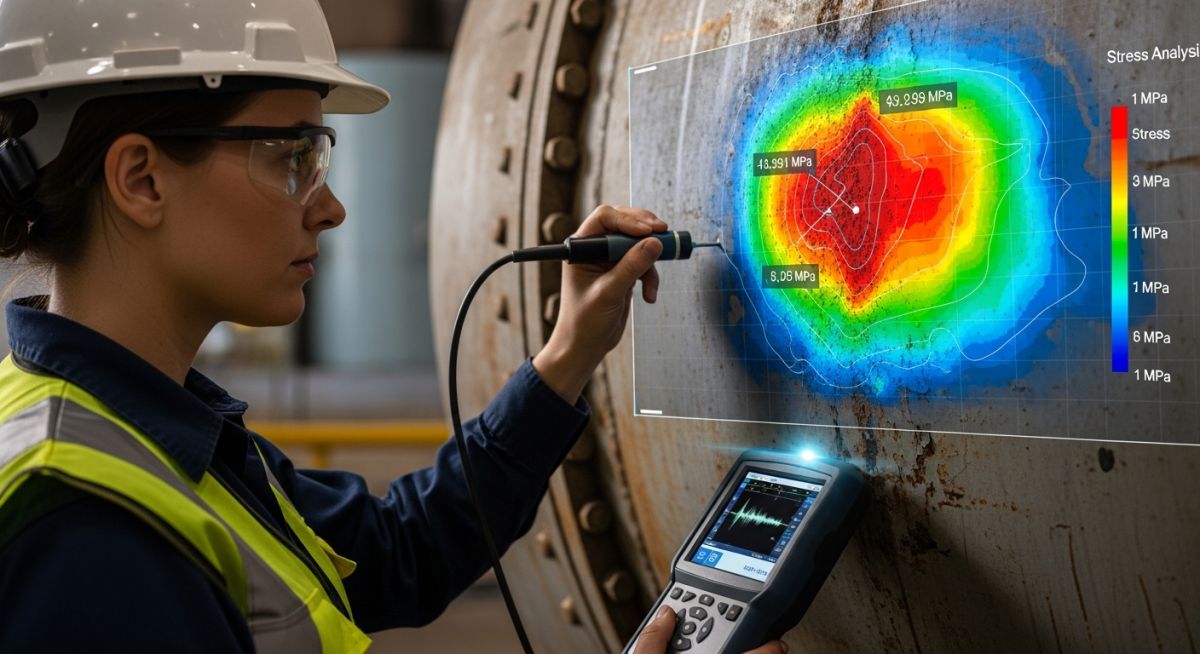 An engineer performing an API 579 fitness for service assessment on an industrial pressure vessel.