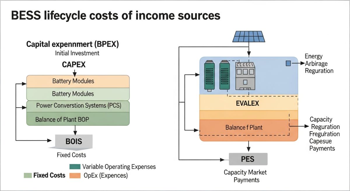 Financial breakdown of BESS projects