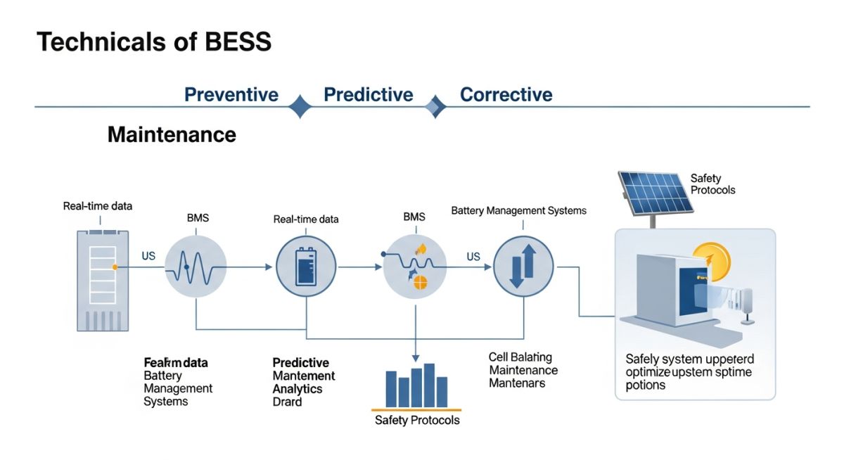 BESS maintenance workflow infographic