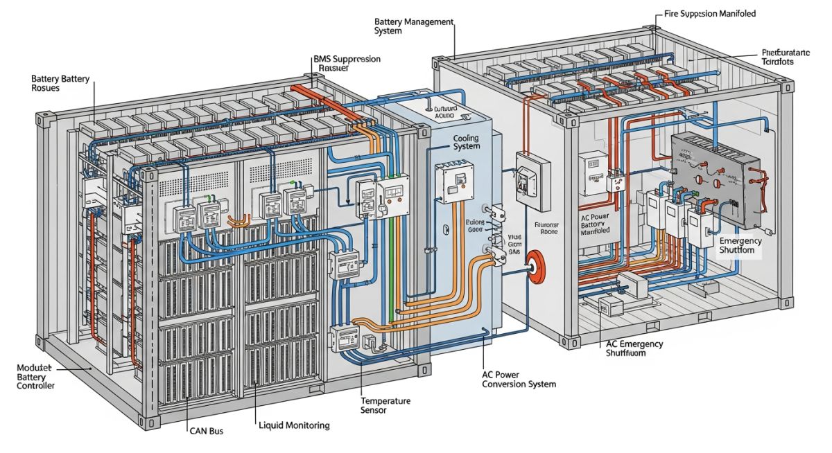 Technical architecture of a BESS system