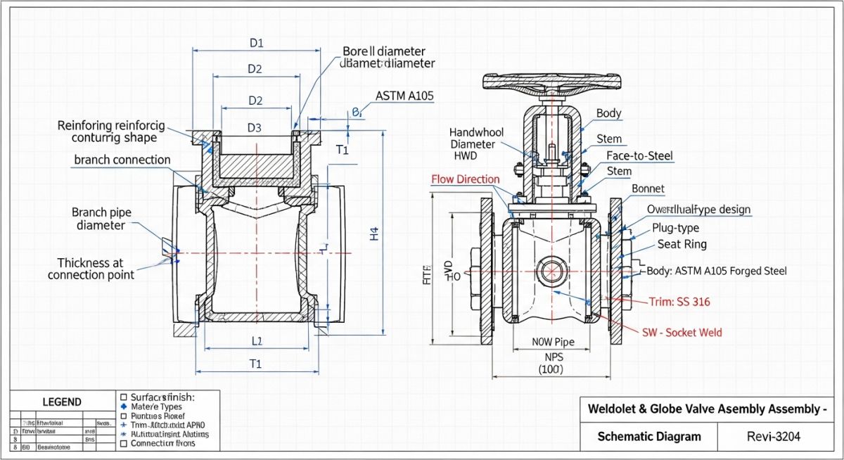 Bonney Forge Catalogue Technical Specifications Diagram