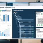 A professional project controls dashboard showing Class 1 cost estimate data, variance analysis, and final budget reconciliation for an industrial facility.