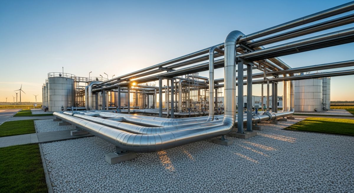 Modern clean energy piping and pipeline infrastructure facility