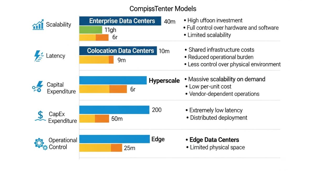Technical comparison matrix of data centre types