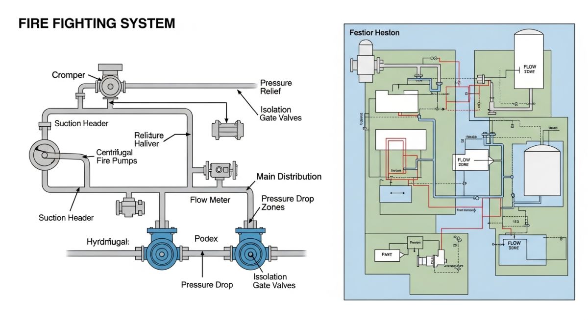 Fire Fighting System Schematic Flow
