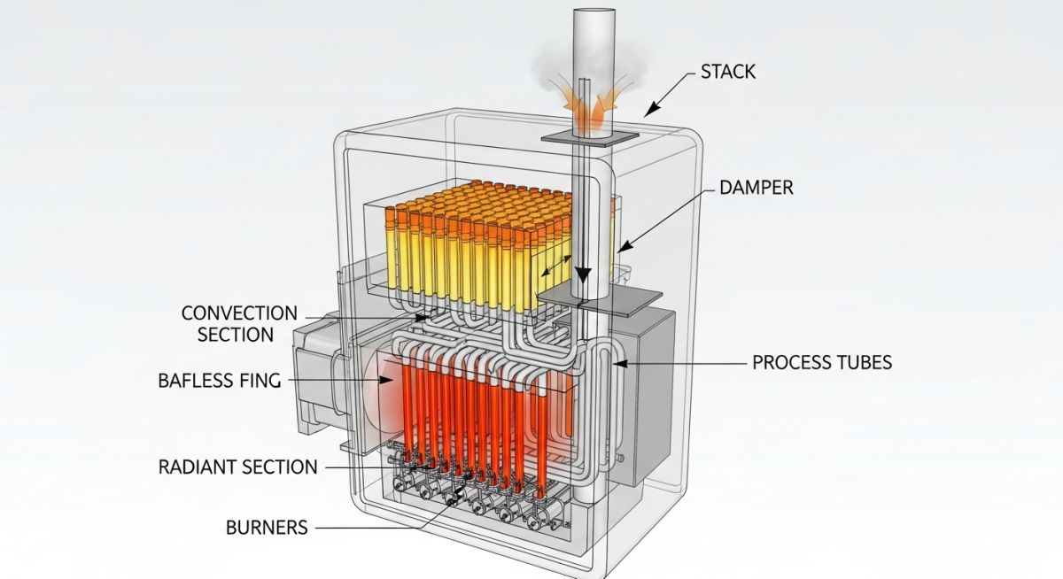 Fired Heater Cross Section Diagram