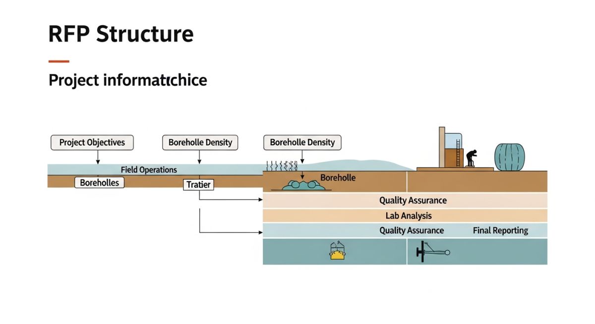 Flowchart of the geotechnical investigation RFP process and requirements.