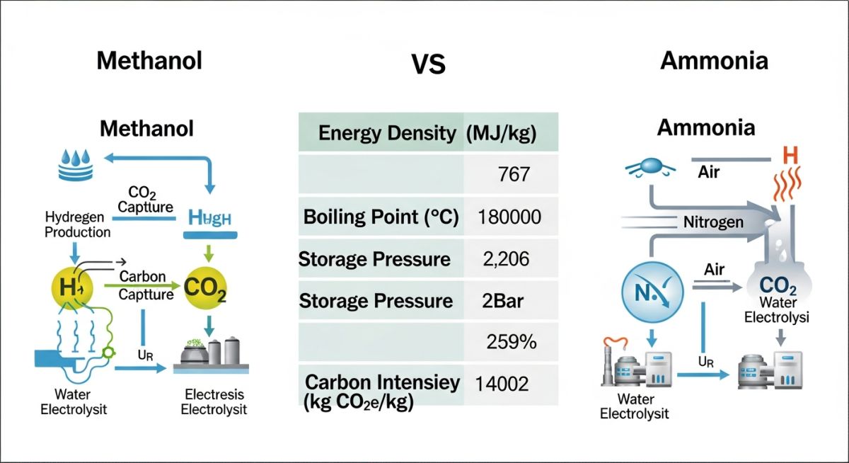 Technical comparison of production processes for green fuels