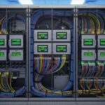 Industrial Uninterruptible Power Supply cabinet installed in a high-tech control room environment for critical power backup.