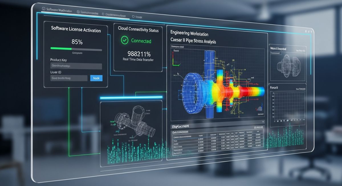 Intergraph Smart Licensing platform dashboard for Caesar II software activation.