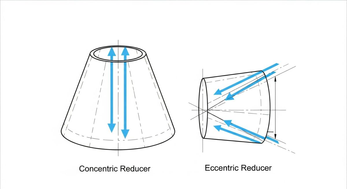 Pipe Reducer Alignment Engineering Diagram