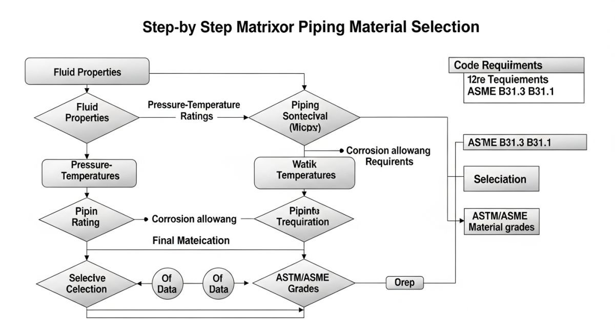 Technical decision matrix for industrial pipe selection