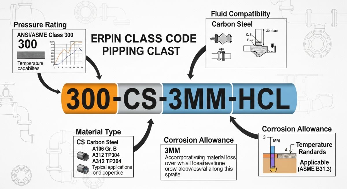 Piping Class Code Breakdown Diagram