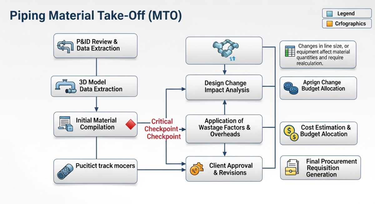 Piping MTO workflow diagram