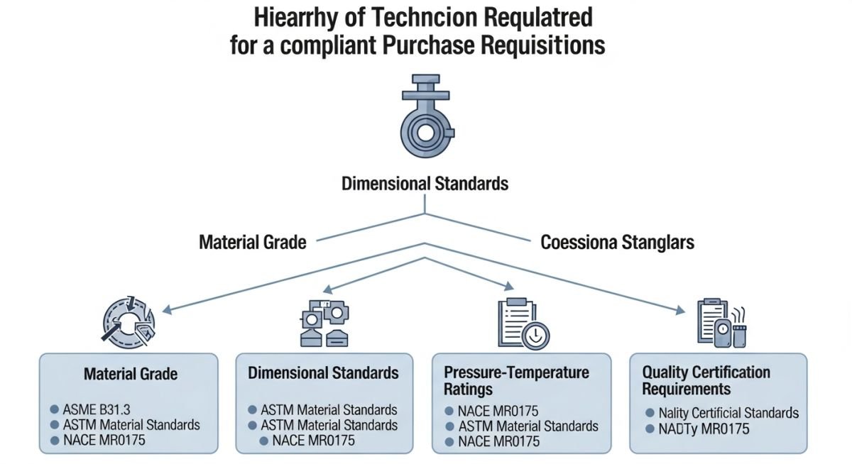 Technical workflow for piping procurement and material specification