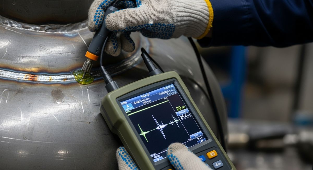 Pressure vessel ultrasonic non-destructive testing and inspection