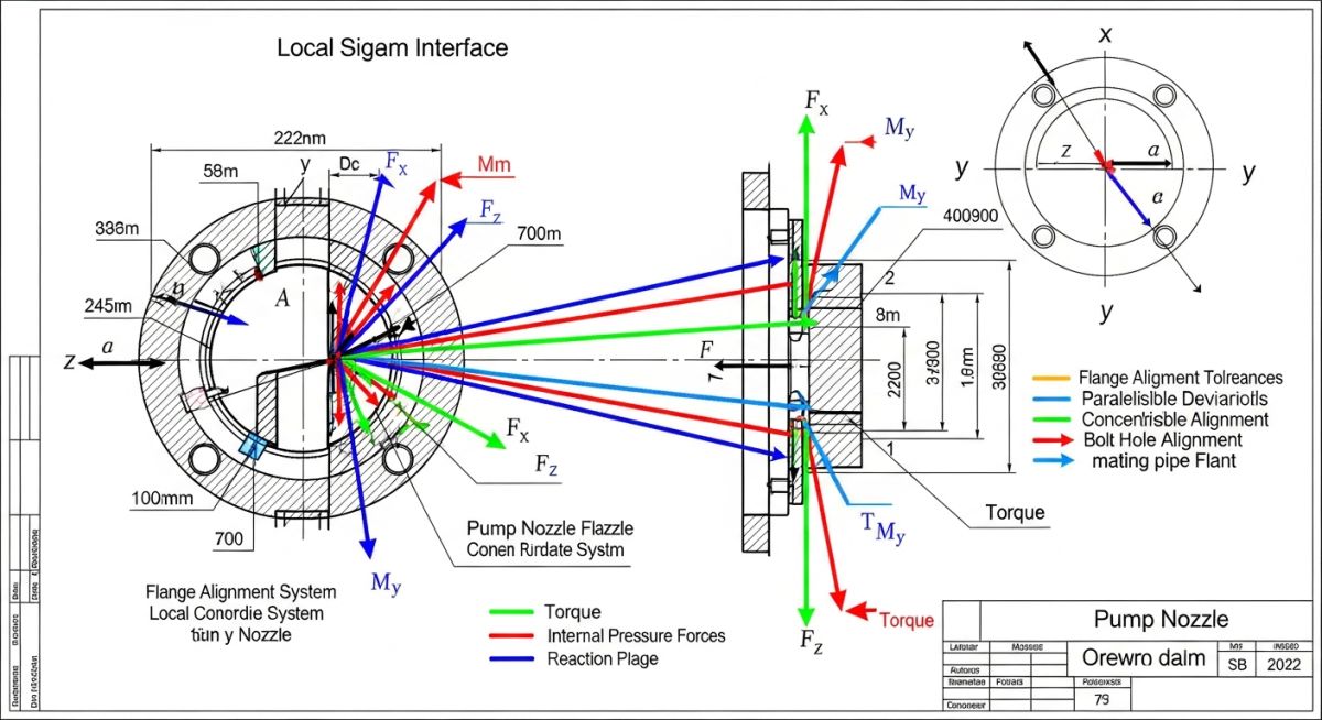 Pump Nozzle Alignment Tolerance Diagram