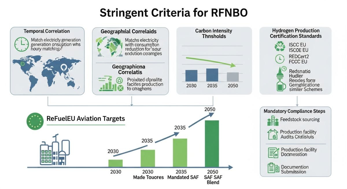 Technical compliance matrix for RFNBO-based SAF