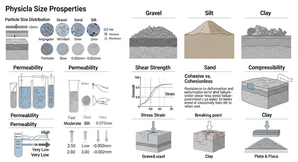 Technical matrix of soil properties and load bearing capacities