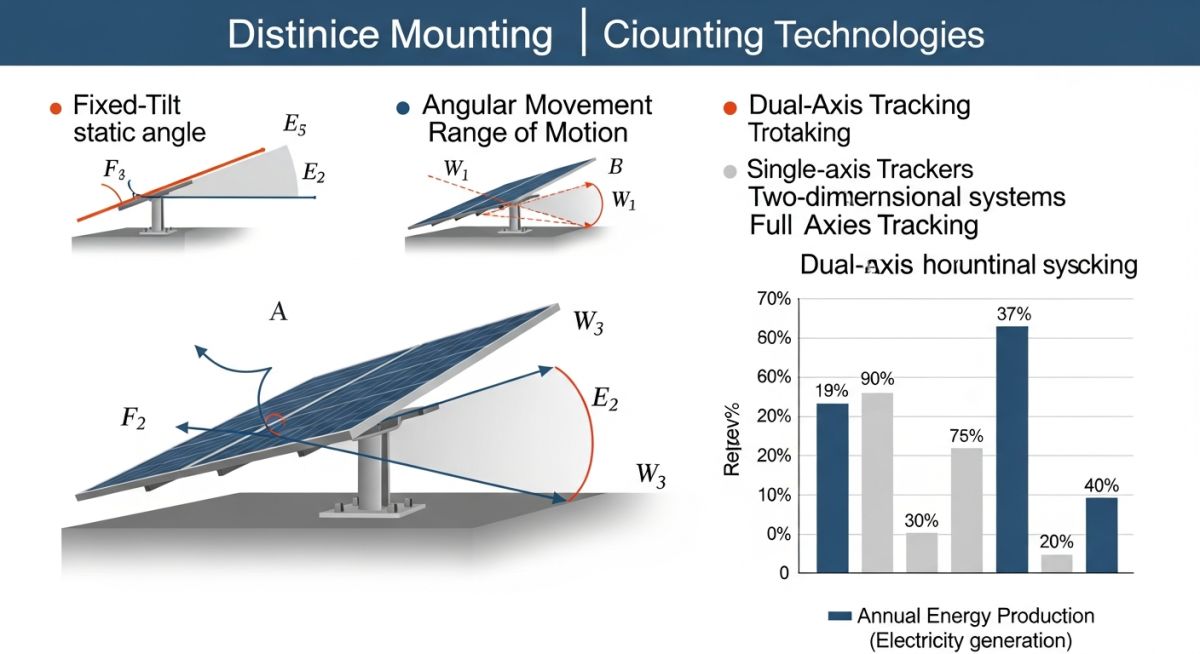 Energy yield comparison graph for solar tracking technologies