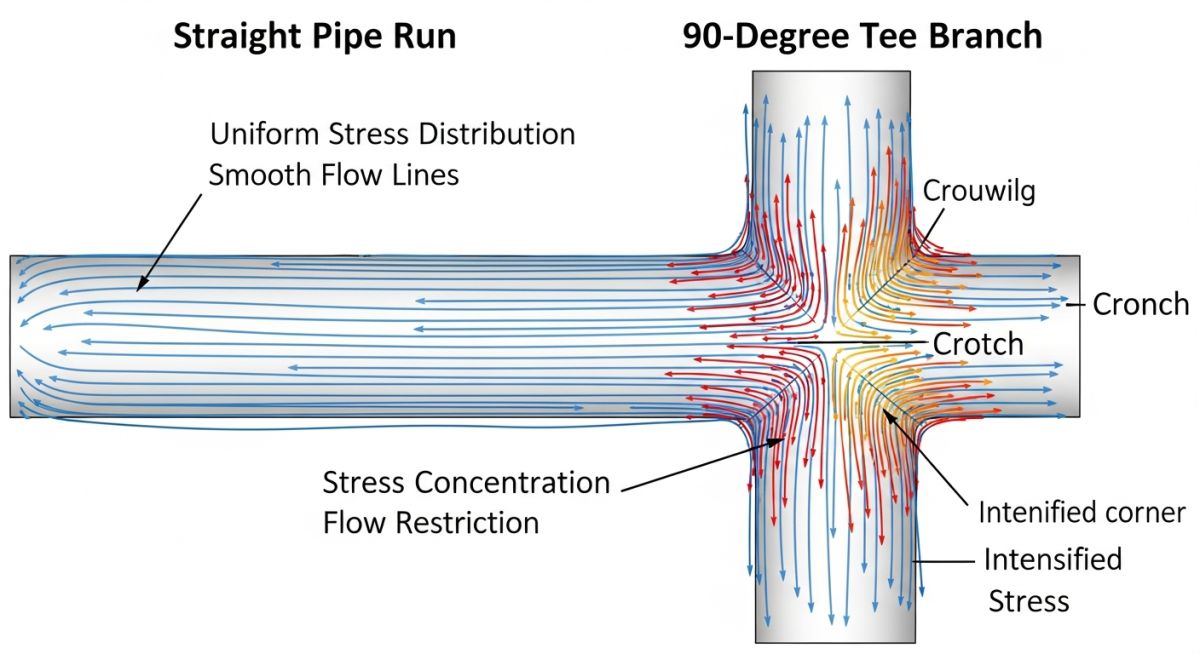 Stress Concentration SIF Tee Joint Diagram