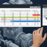 Engineering technical bid evaluation spreadsheet comparing vendor specifications and compliance metrics.