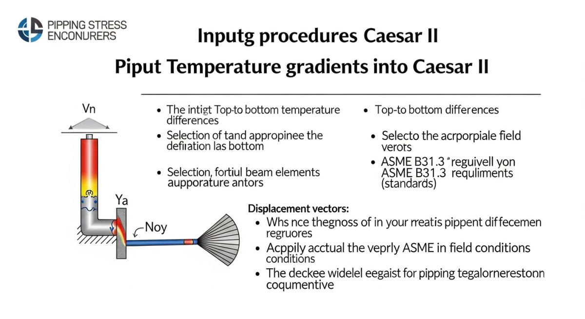 Technical infographic showing temperature gradient across pipe cross-section