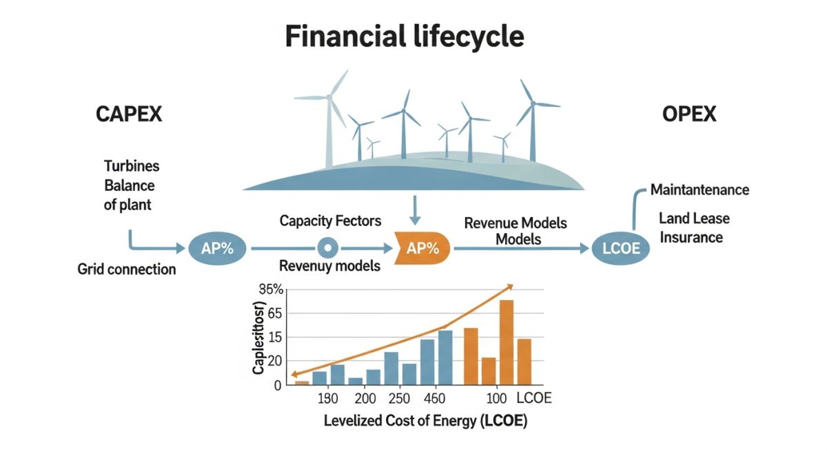 Technical breakdown of wind project financial components