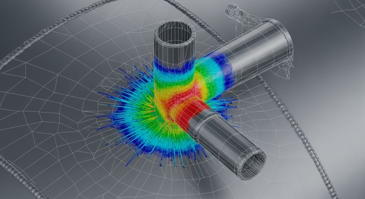 Piping engineer reviewing WRC 107 and WRC 297 nozzle stress analysis results on a 3D Caesar II model interface.